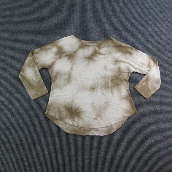 Tempo Paris Sweaters - Tempo Paris Sweater Pullover Womens S/M Beige Boat Neck Tight-Knit Relaxed